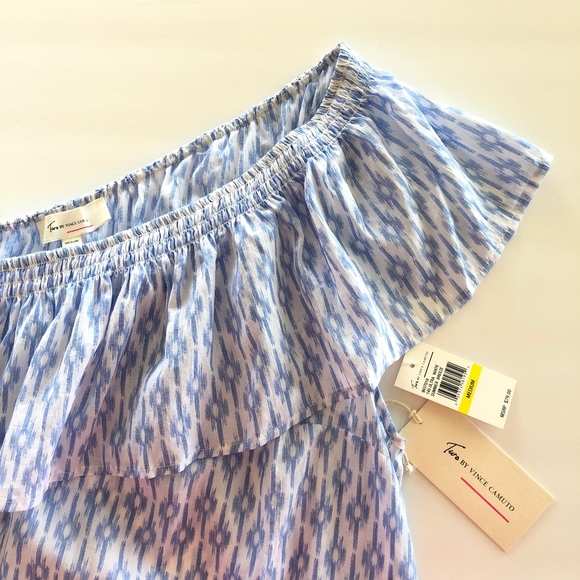 Two by Vince Camuto Ikat One-Shoulder Blouse - Picture 3 of 5